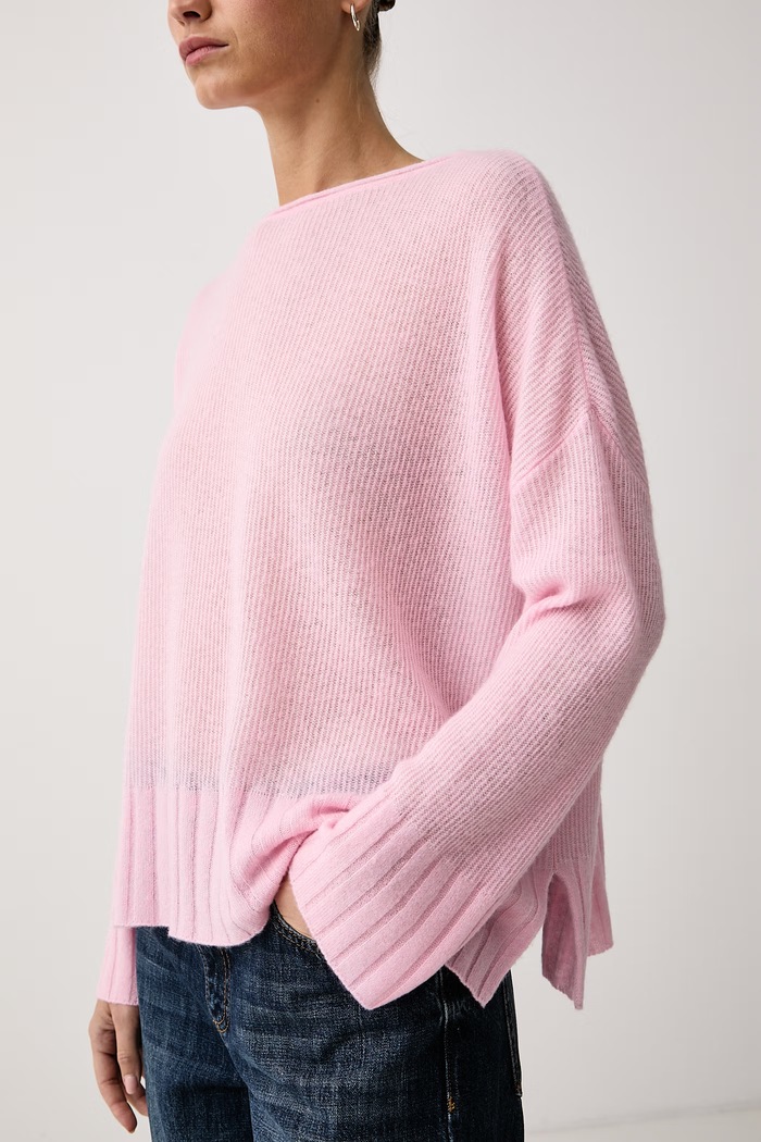 Sweter damski z wełną STAMPA Max&Co. 2626366091200 różowy