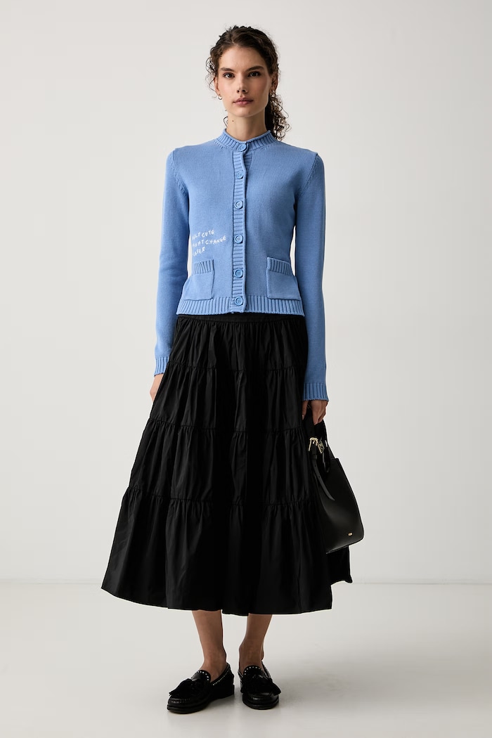 Max&Co. Kardigan damski bawełniany URLO 2626346031200 niebieski AW26
