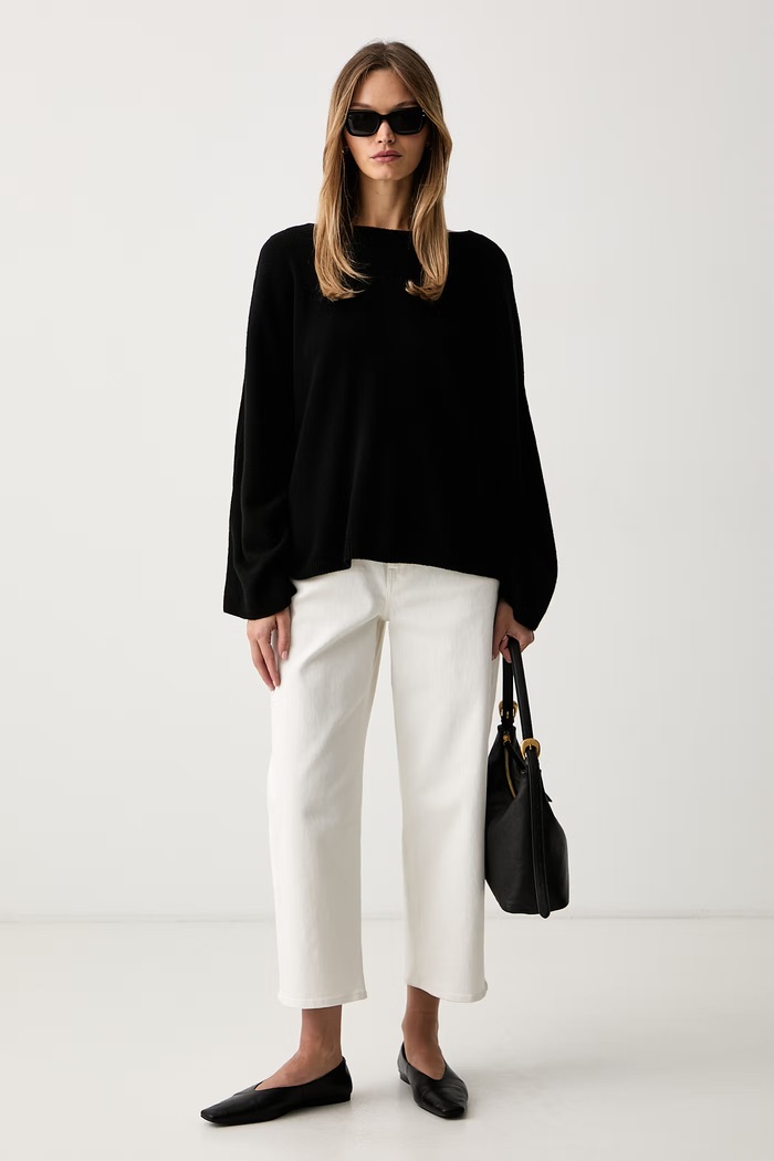 ViCOLO sweter damski z wełną 7AC7079 czarny AW26