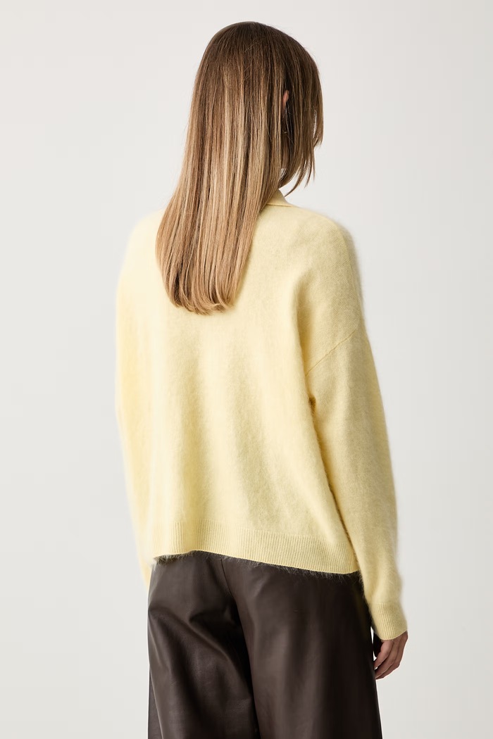 Odzież ViCOLO sweter damski wełniany 2AC2081 żółty