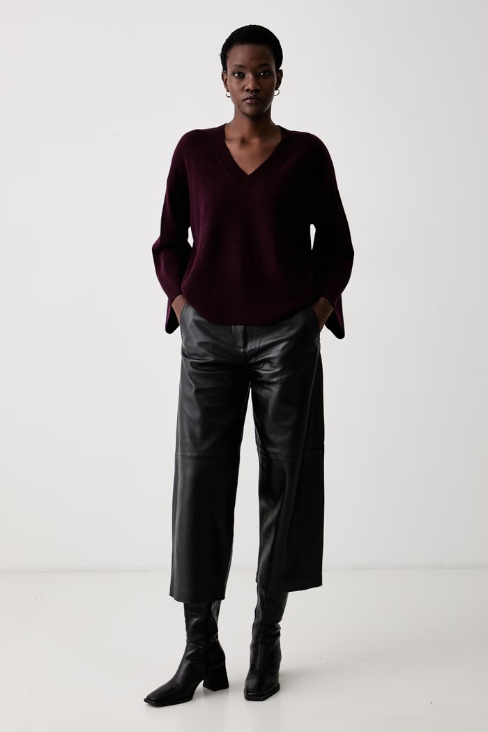 ViCOLO sweter damski wełniany 2AC2066 bordowy AW26