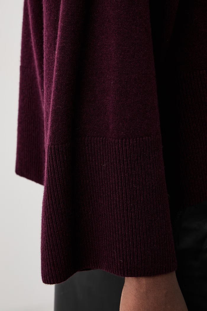 ViCOLO sweter damski wełniany 2AC2066 bordowy