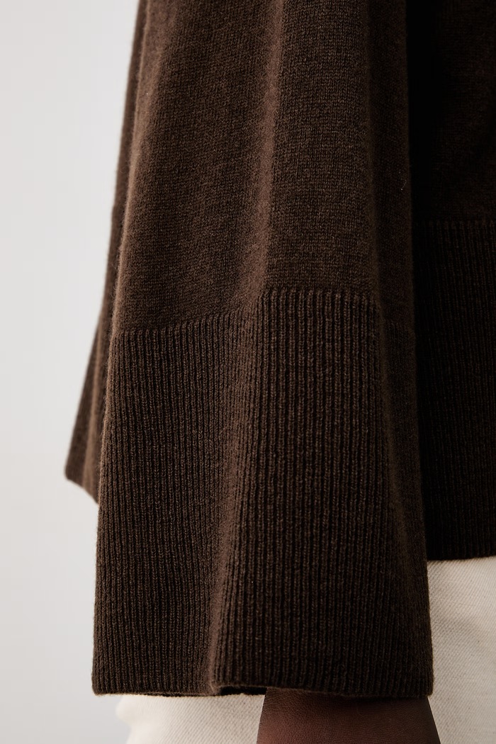 ViCOLO sweter damski wełniany 2AC2066 brązowy