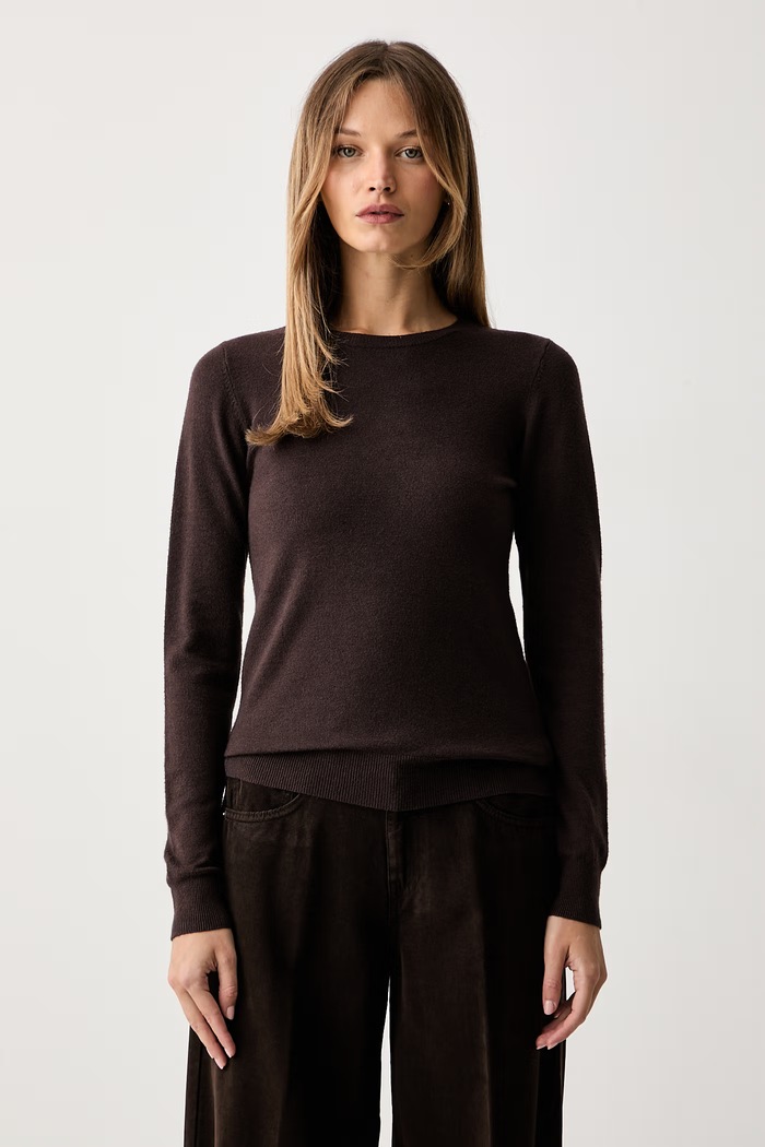 ViCOLO sweter damski z wiskozą brązowy 2AC2056