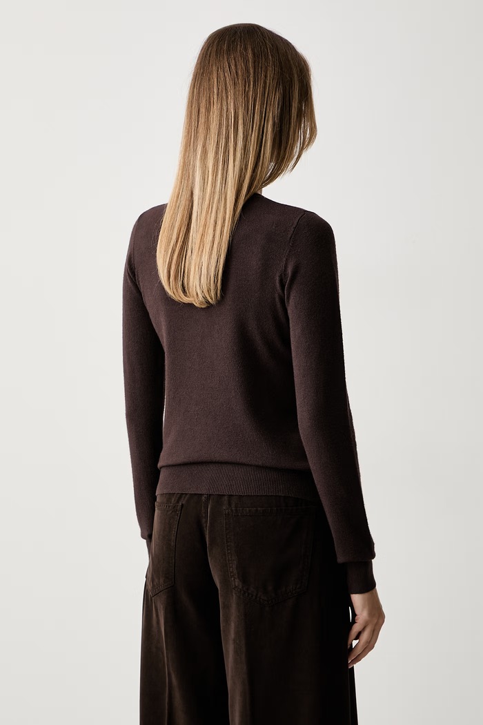 Odzież ViCOLO sweter damski z wiskozą 2AC2056 brązowy