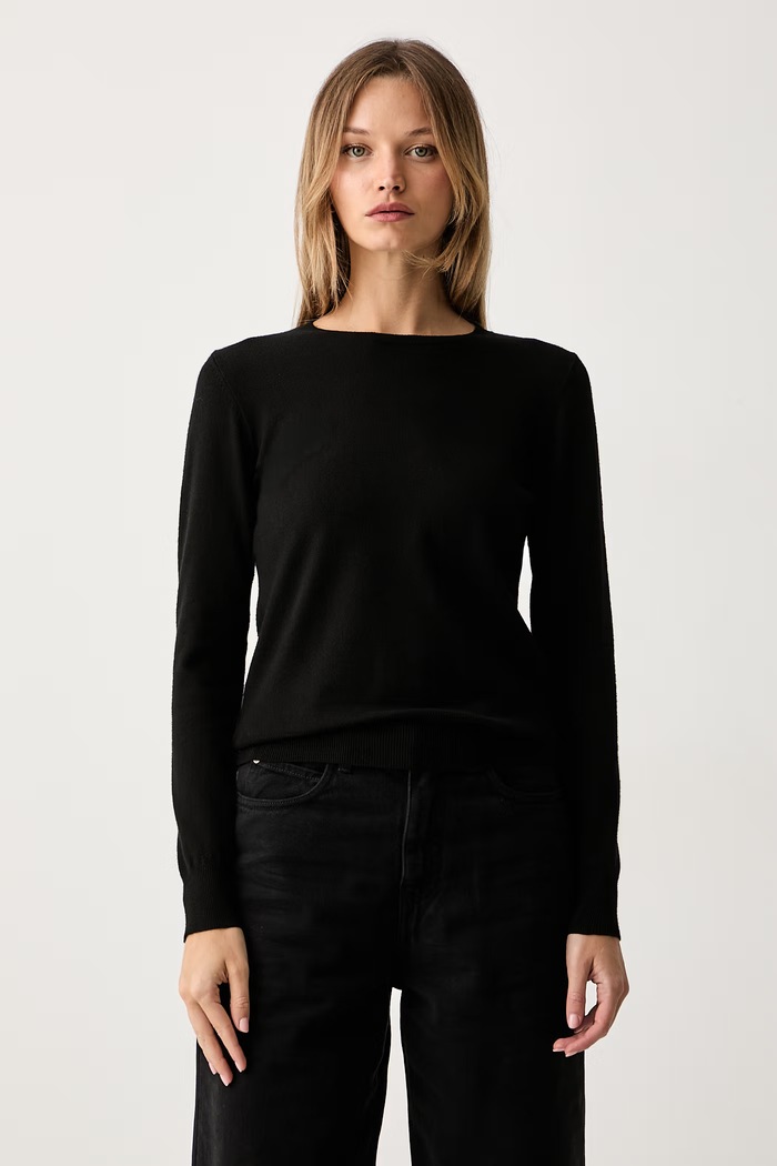 ViCOLO sweter damski z wiskozą czarny 2AC2056