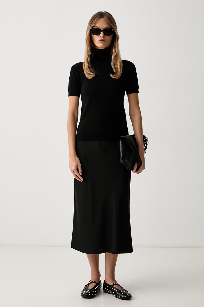 ViCOLO golf damski z wiskozą 2AC2054 czarny AW26