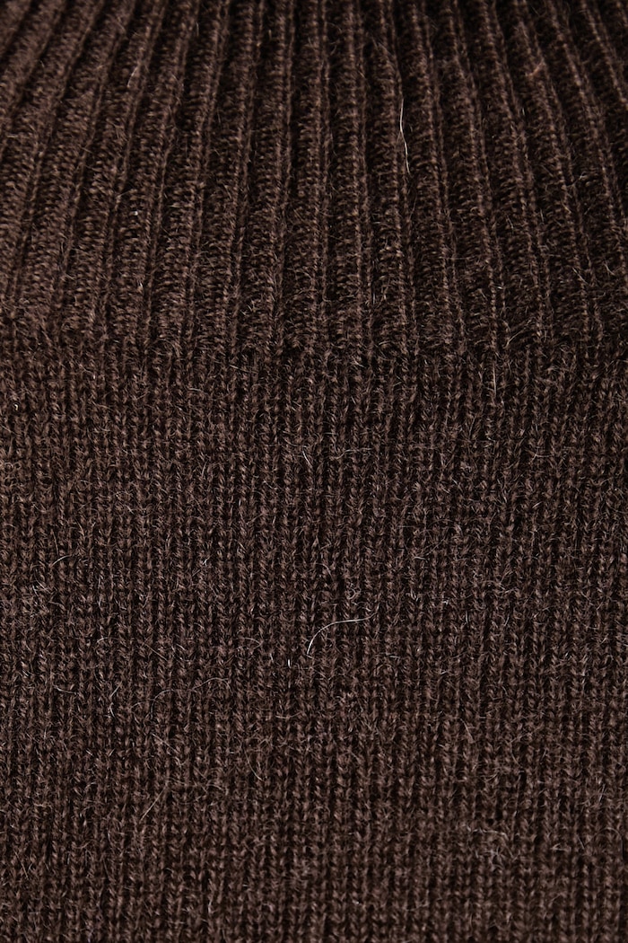 Sweter damski kaszmirowy Kaos brązowy SIHKT013