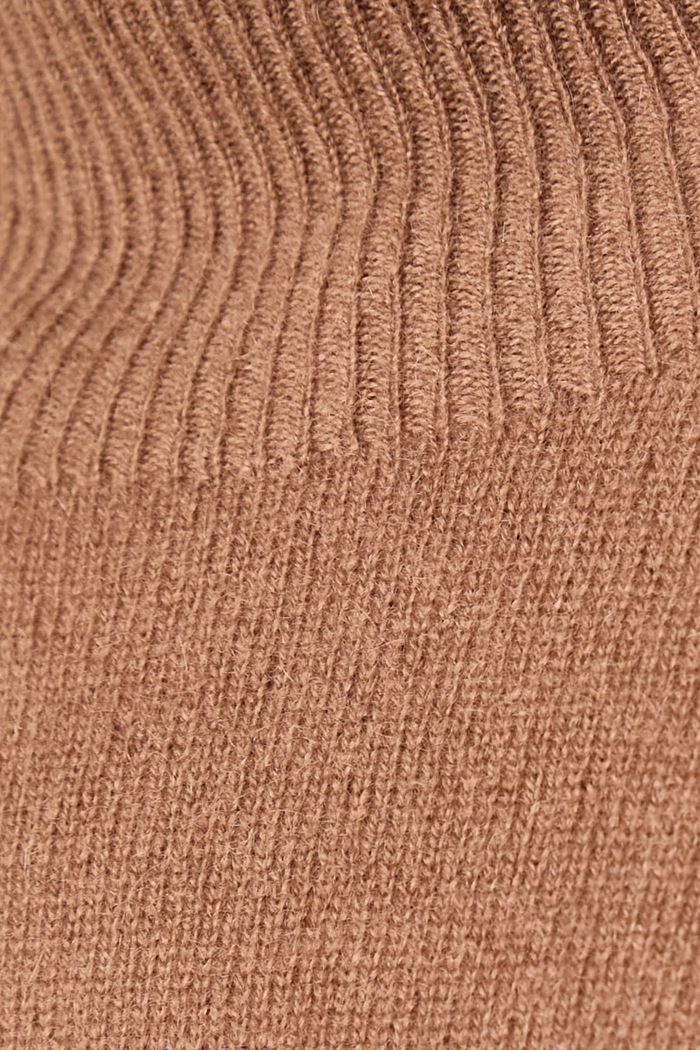 Sweter damski kaszmirowy Kaos brązowy SIHKT013