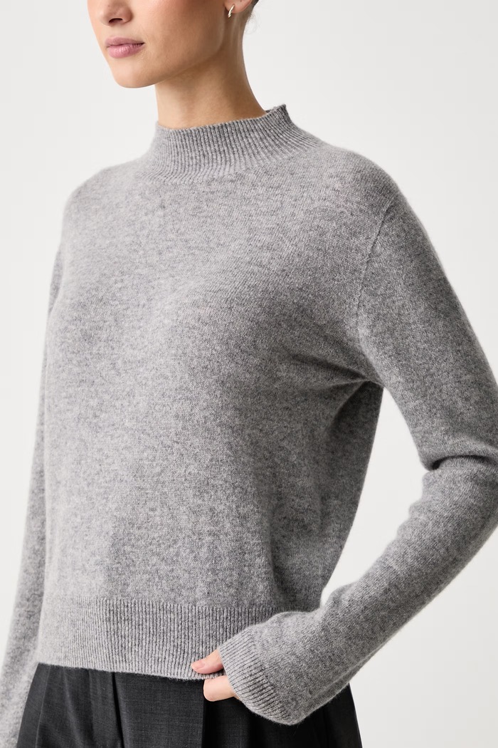 Sweter damski kaszmirowy Kaos SIHKT013 szary