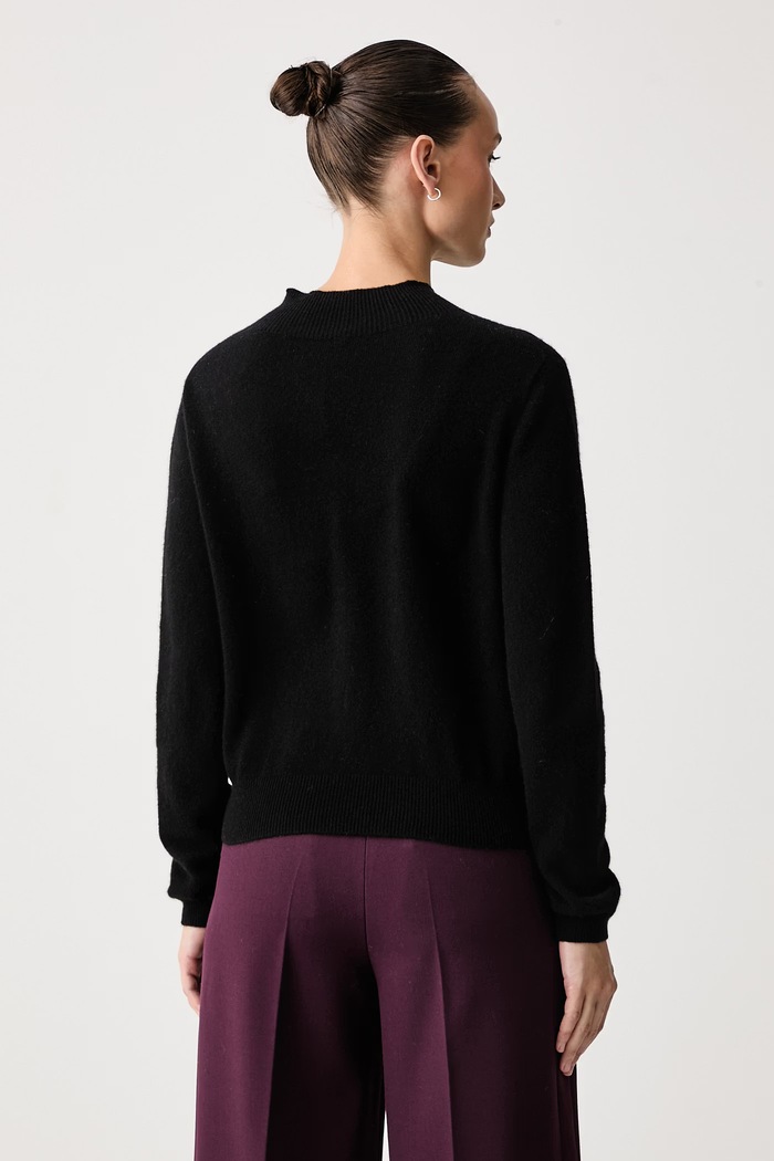 Odzież Kaos Sweter damski kaszmirowy SIHKT013 czarny