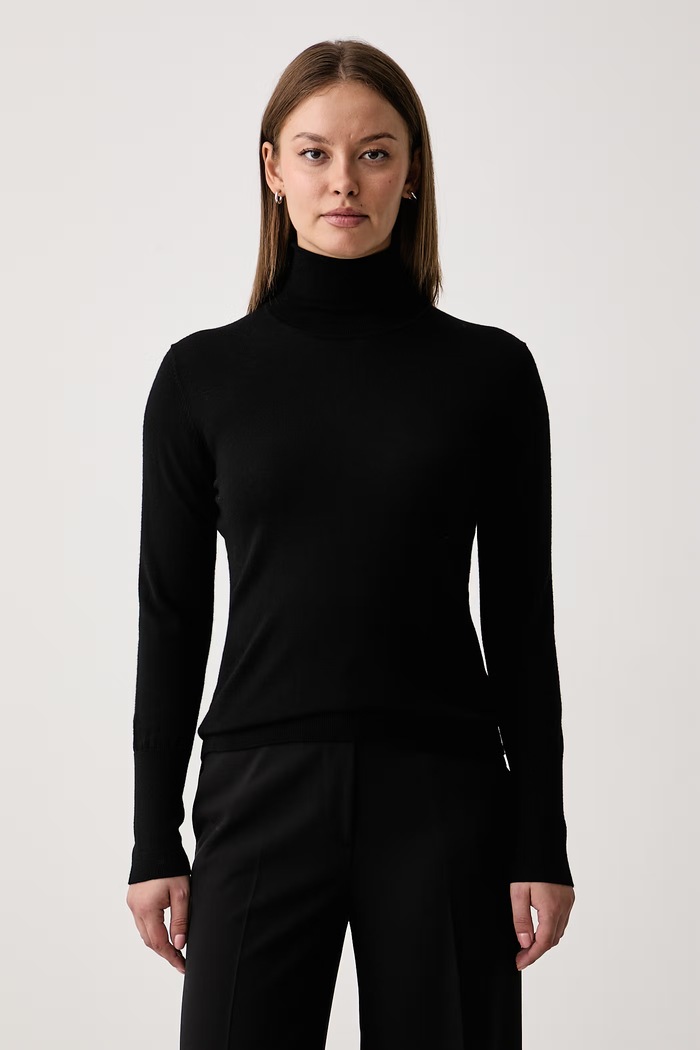 Kaos Golf damski wełniany czarny SI1NT046