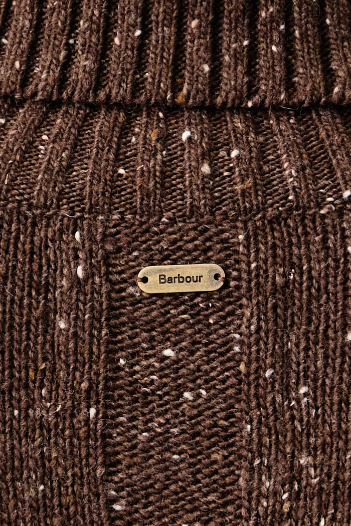 Sweter damski z wełną Stanford Barbour brązowy LKN1864
