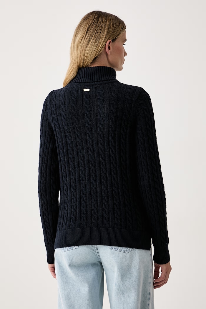 Odzież Barbour Sweter damski z wełną Ambleside LKN1862 granatowy