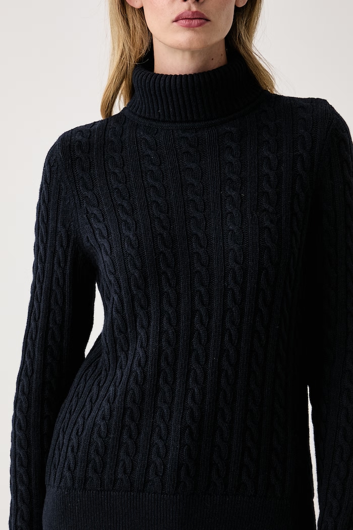 Sweter damski z wełną Ambleside Barbour granatowy LKN1862