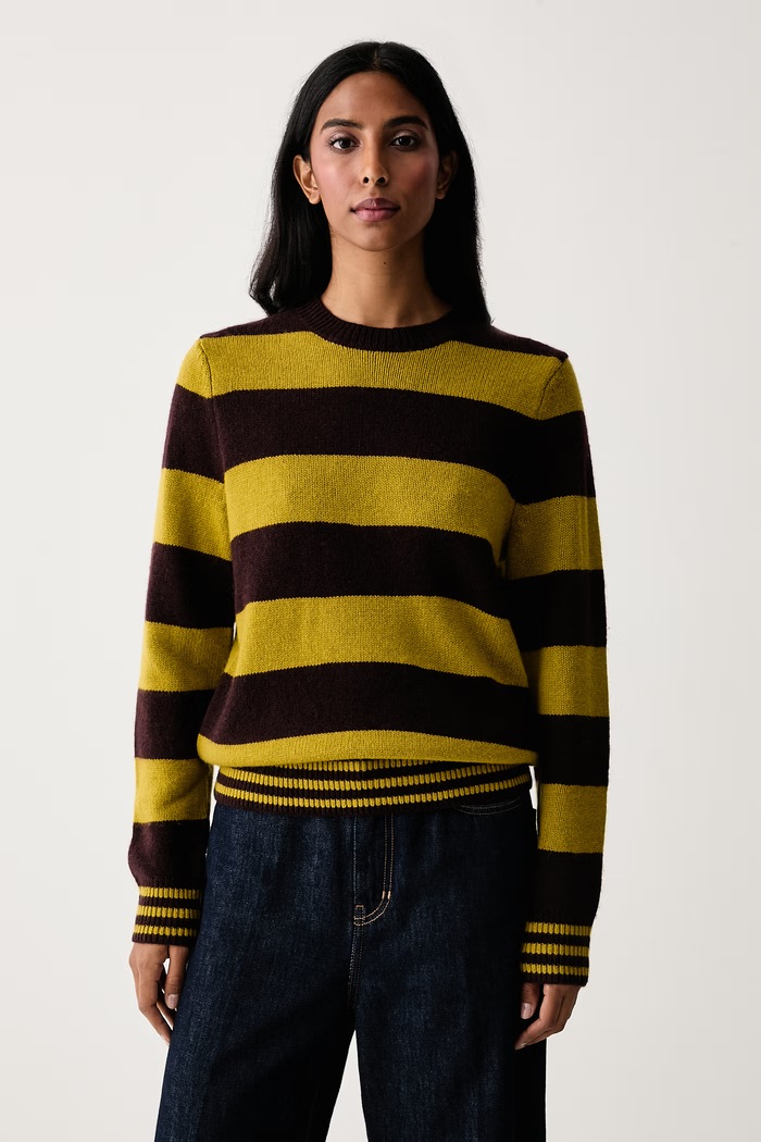 Barbour Sweter damski wełniany brązowy LKN1844
