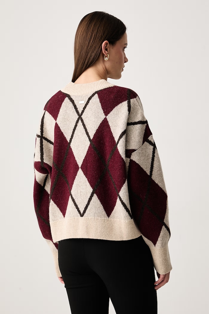 Odzież Barbour Kardigan damski z wełną Harleigh LKN1842 beżowy