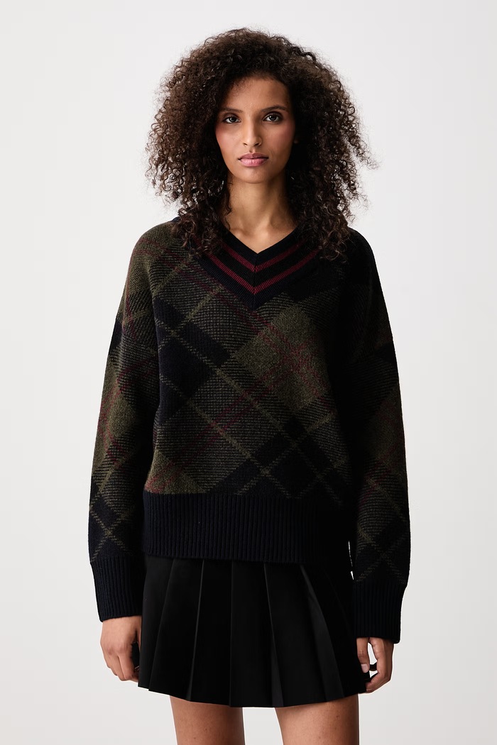 Barbour Sweter damski z wełną Shae zielony LKN1841