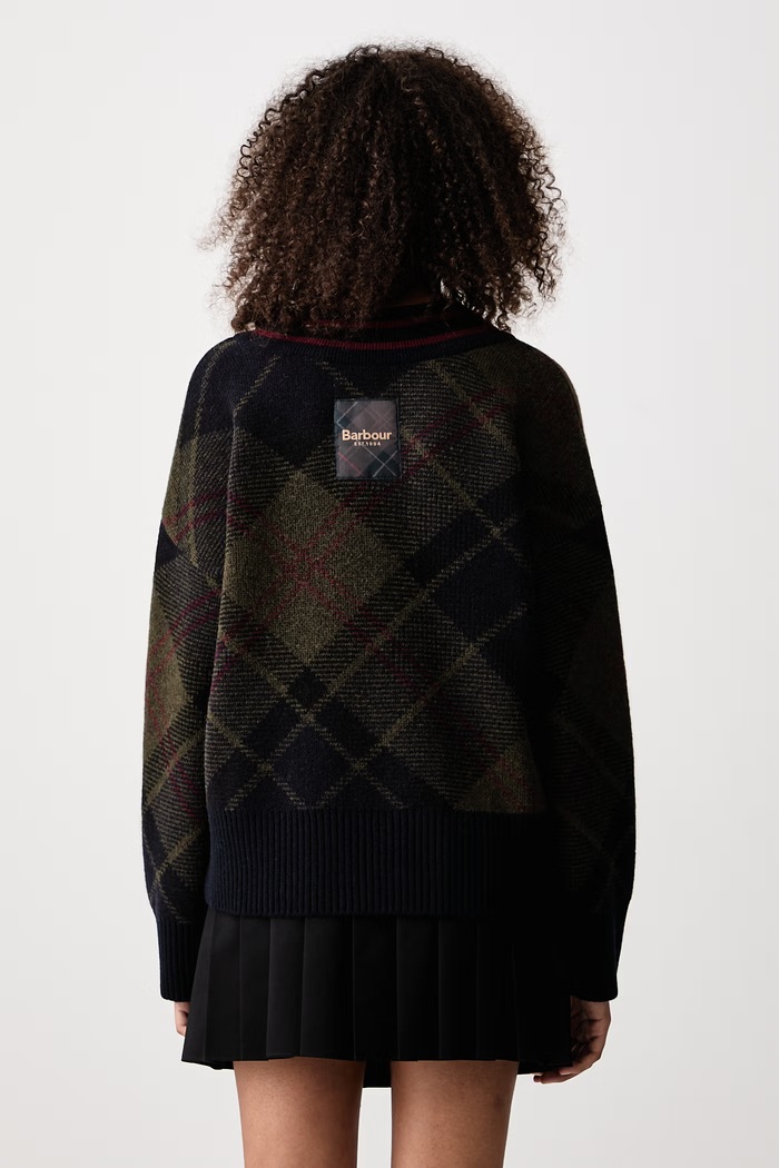 Odzież Barbour Sweter damski z wełną Shae LKN1841 zielony