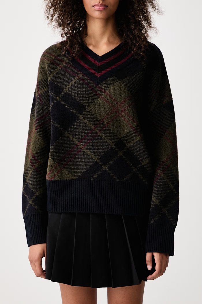 Sweter damski z wełną Shae Barbour zielony LKN1841