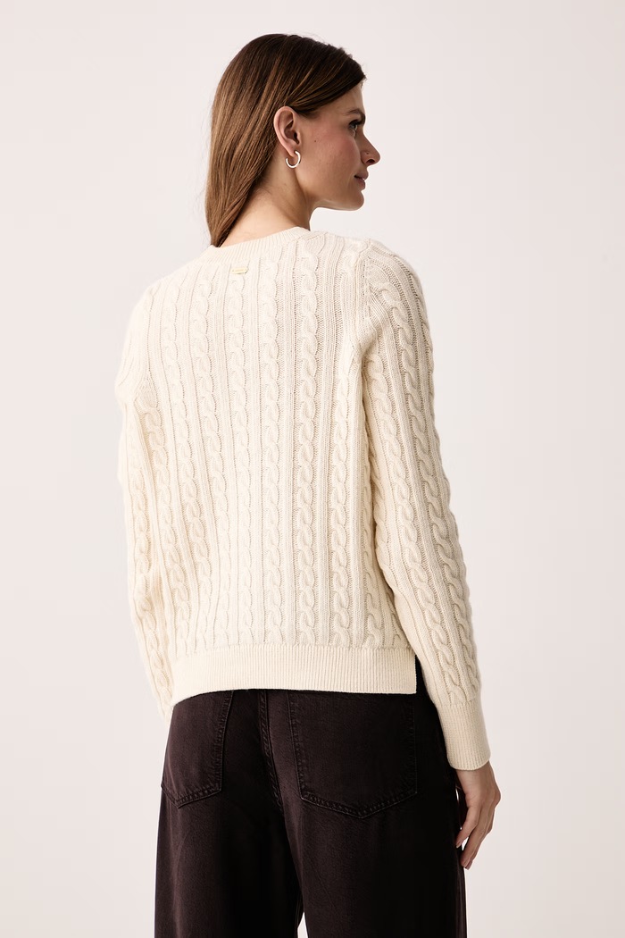 Odzież Barbour Sweter damski z wełną Ashdown LKN1834 beżowy