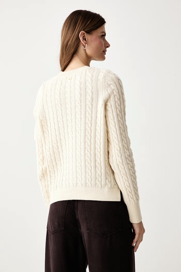 Odzież Barbour Sweter damski z wełną Ashdown LKN1834 beżowy