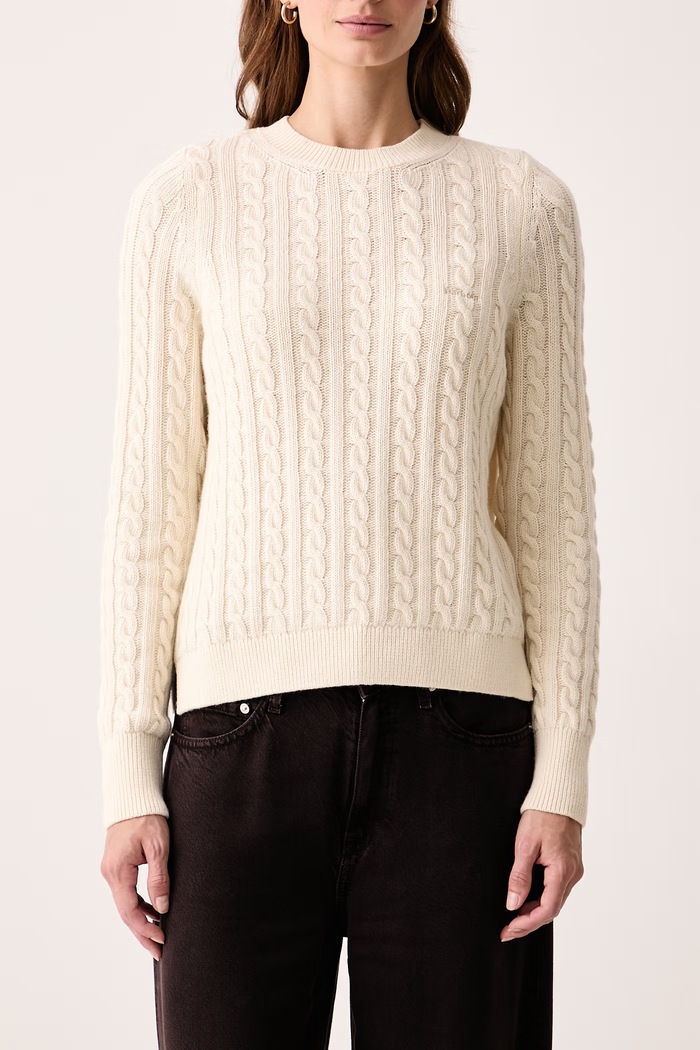 Sweter damski z wełną Ashdown Barbour LKN1834 beżowy