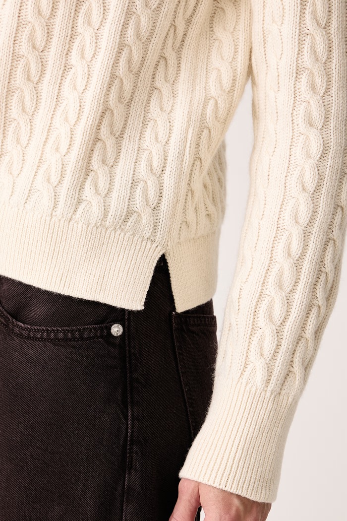 Sweter damski z wełną Ashdown Barbour beżowy LKN1834