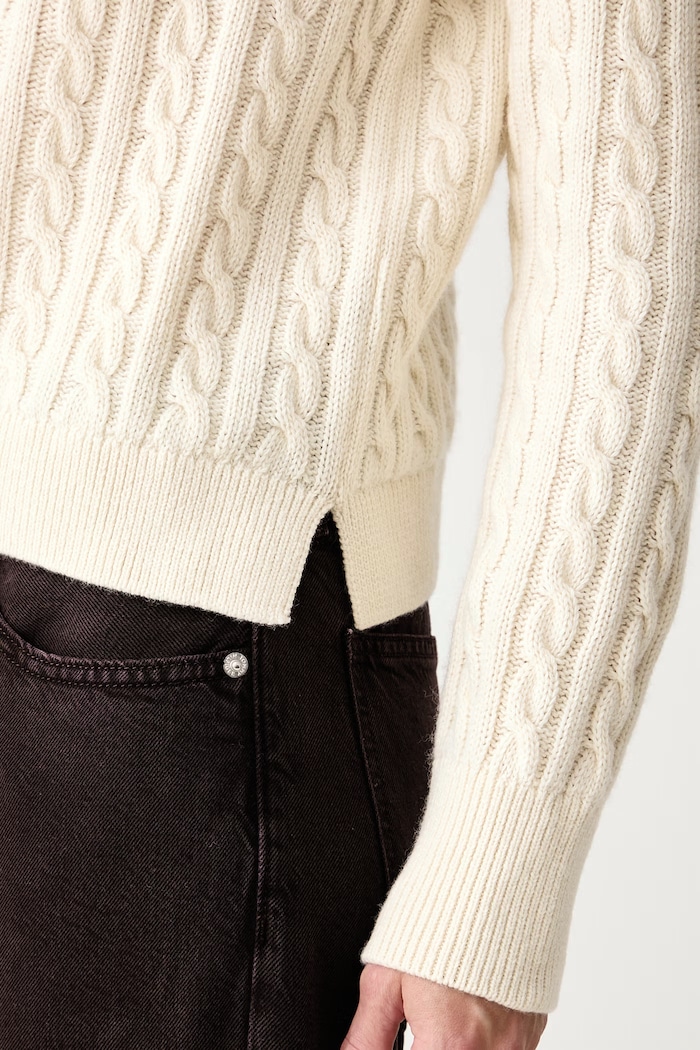 Sweter damski z wełną Ashdown Barbour beżowy LKN1834