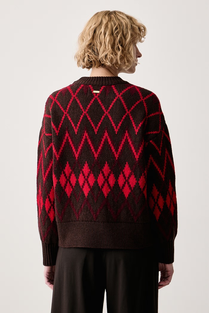Odzież Barbour Sweter damski z dodatkiem wełny Adina LKN1832 brązowy