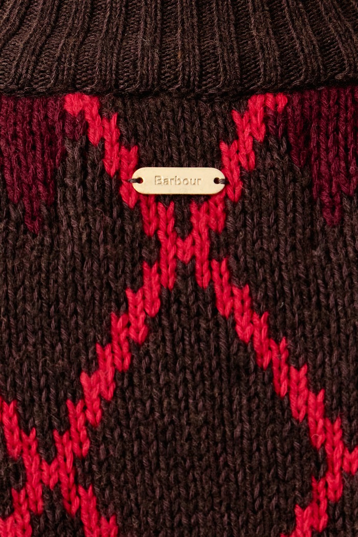 Sweter damski z dodatkiem wełny Adina Barbour brązowy LKN1832