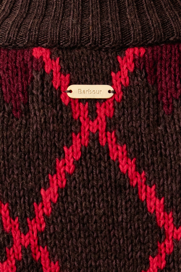 Sweter damski z dodatkiem wełny Adina Barbour brązowy LKN1832