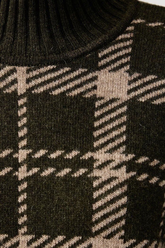 Sweter damski z wełną Delilah Barbour zielony LKN1828