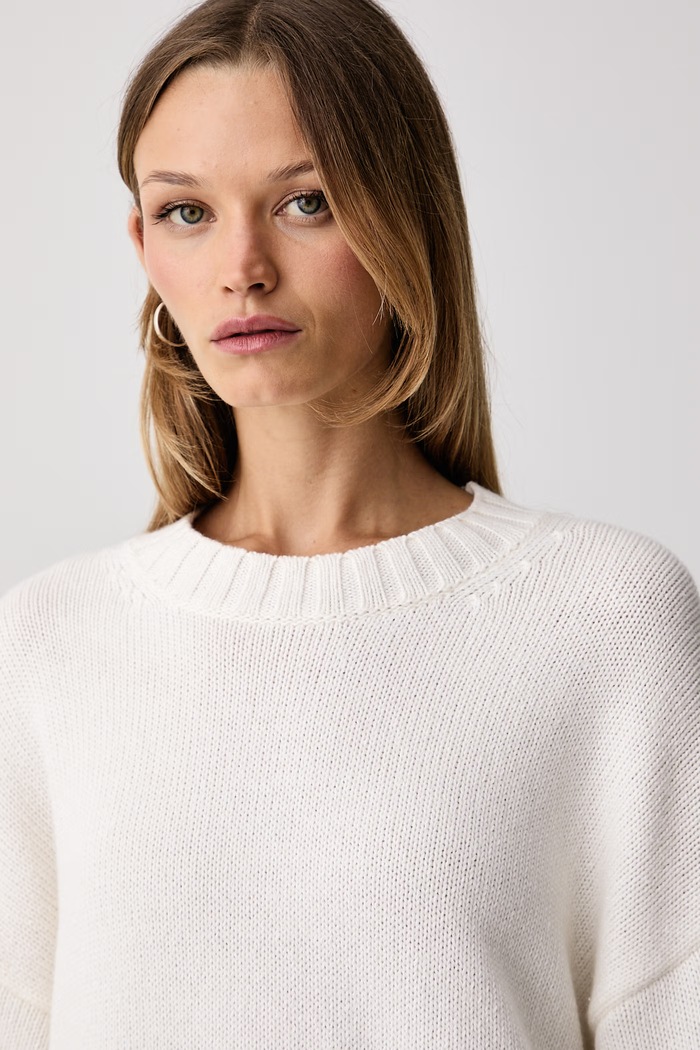Barbour sweter damski z dodatkiem wełny Gaia beżowy LKN1827