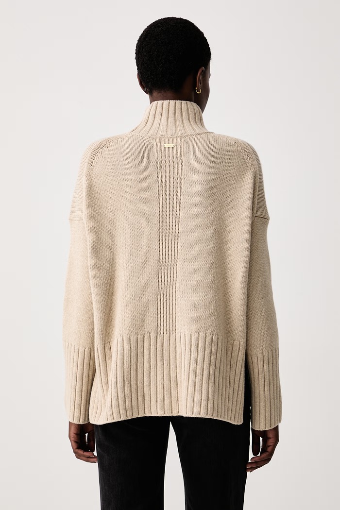 Odzież Barbour Sweter damski z dodatkiem wełny May LKN1825 beżowy