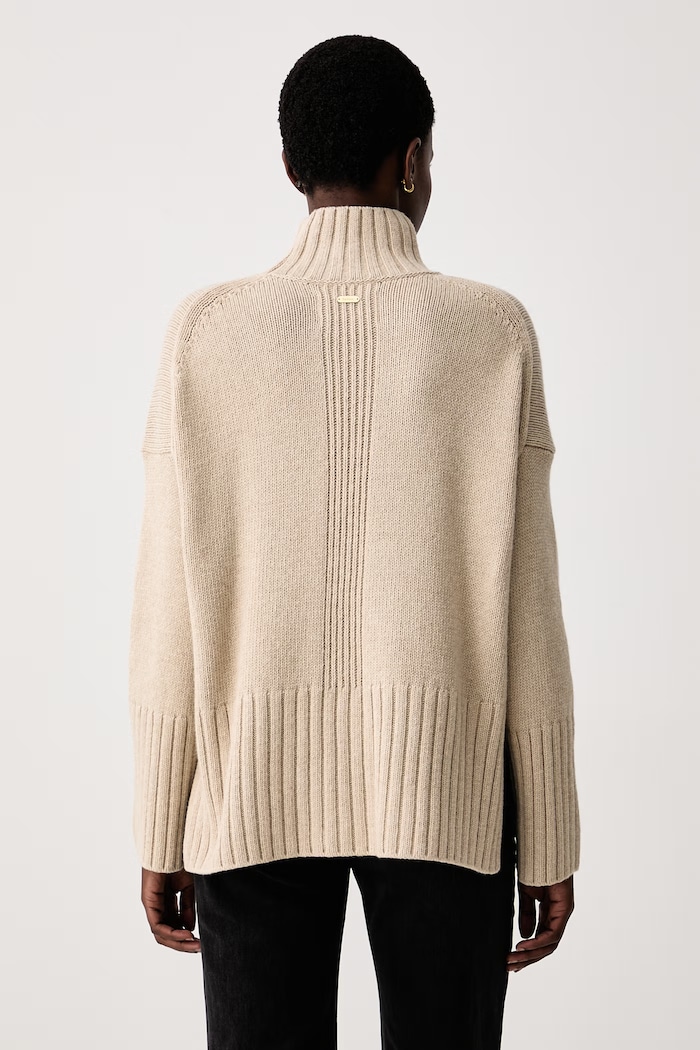 Odzież Barbour Sweter damski z dodatkiem wełny May LKN1825 beżowy