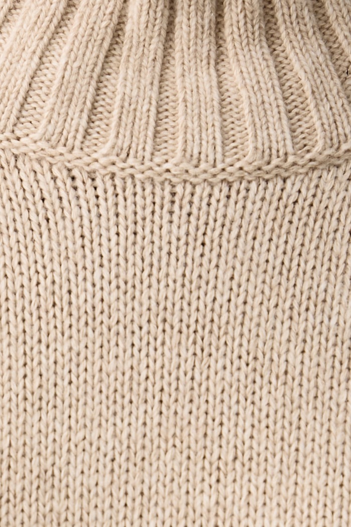Sweter damski z dodatkiem wełny May Barbour beżowy LKN1825