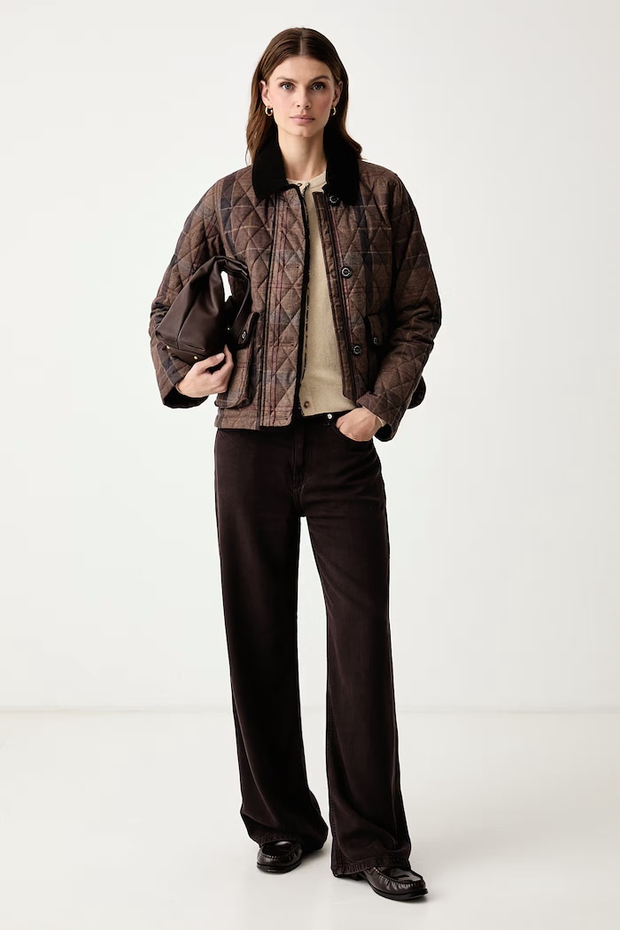 Barbour Kardigan za žene s vunom Pendle LKN1076 bež AW26