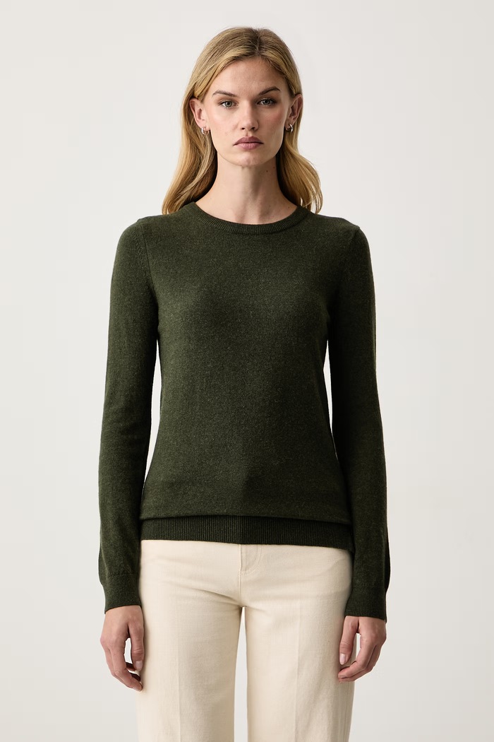 Barbour Sweter damski z wełną Pendle zielony LKN1075
