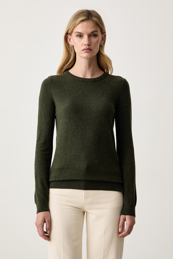 Barbour Sweter damski z wełną Pendle zielony LKN1075