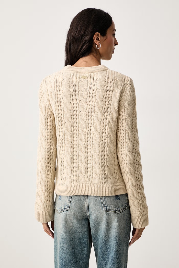 Odjeća Barbour Pulover za žene s vunom Joan LKN1802 bež