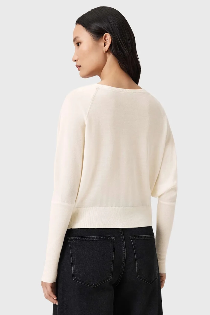 AllSaints Pulover pentru femei din lână RIDLEY W094KC bej AW26