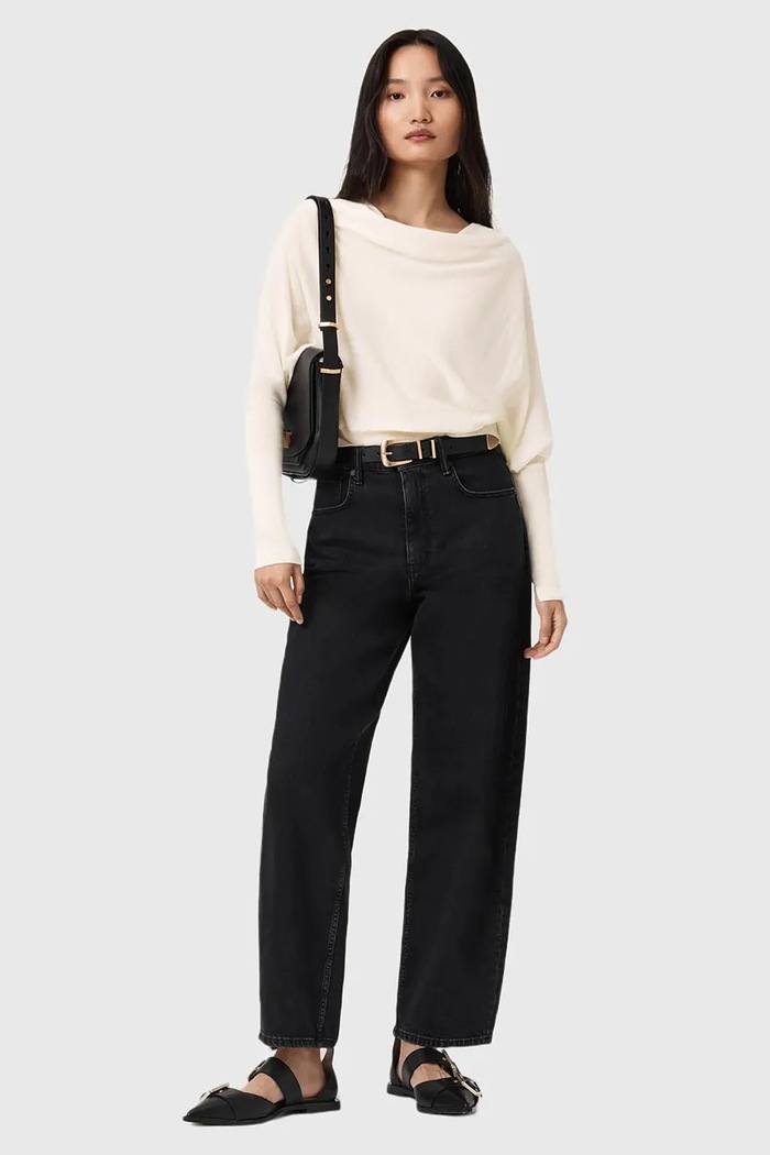Îmbrăcăminte AllSaints Pulover pentru femei din lână RIDLEY W094KC bej