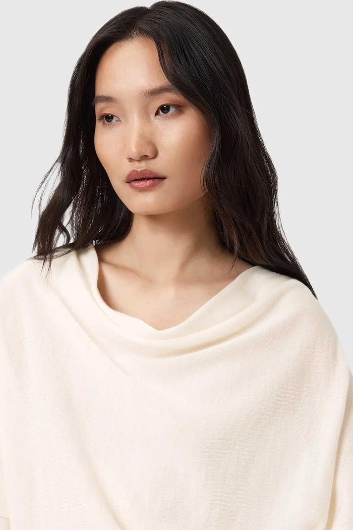Pulover pentru femei din lână RIDLEY AllSaints W094KC bej