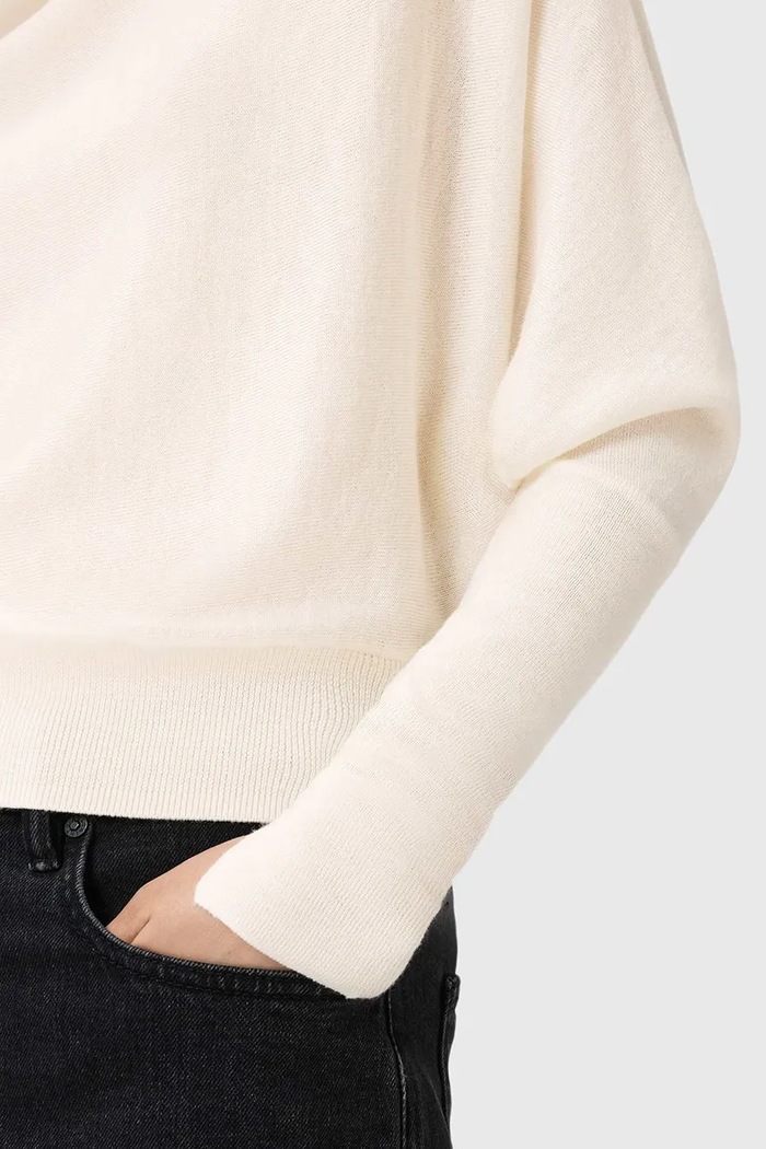 Pulover pentru femei din lână RIDLEY AllSaints bej W094KC