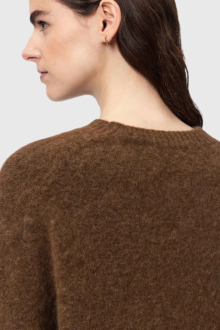 Pulover pentru femei cu lână UNWIND AllSaints maro W033KF
