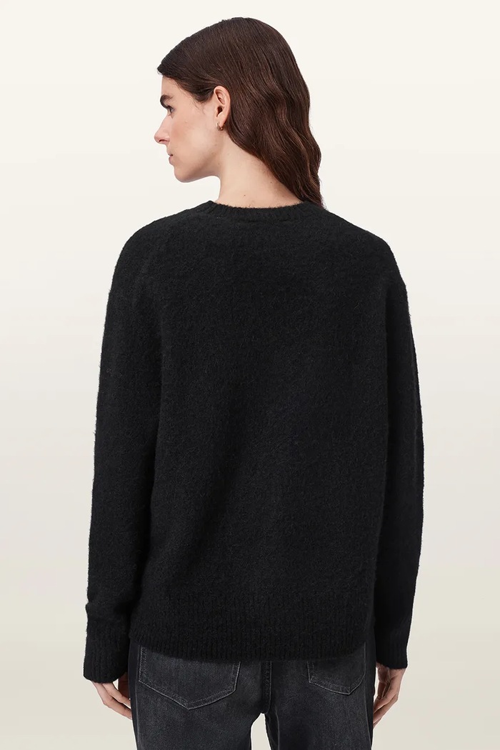 AllSaints Sweter damski z wełną UNWIND W033KF czarny AW26