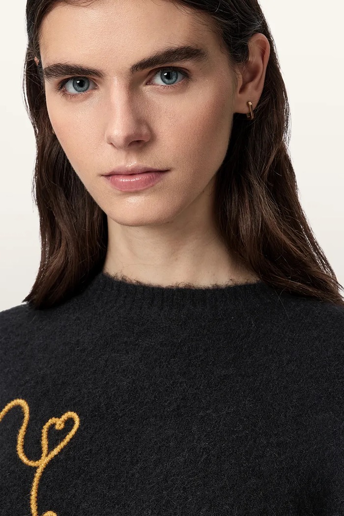 Sweter damski z wełną UNWIND AllSaints W033KF czarny