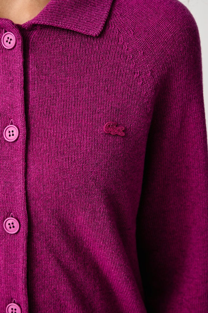 Lacoste Cardigan din lână merino pentru femei AF8274.ZK2
