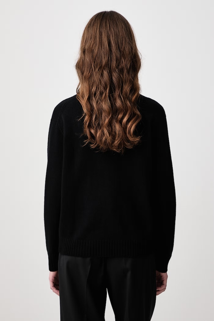 Odzież Lacoste Sweter damski kaszmirowy AF2610 czarny